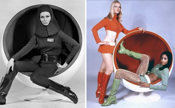 多款 Eero Saarinen紅色款玻璃鋼太空球椅 Music ball chair球音樂球椅  休閑創(chuàng)意旋轉球椅