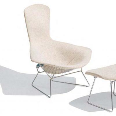 高背鉆石鋼網(wǎng)椅愛伯托埃五金鐵椅不銹鋼椅 休閑椅