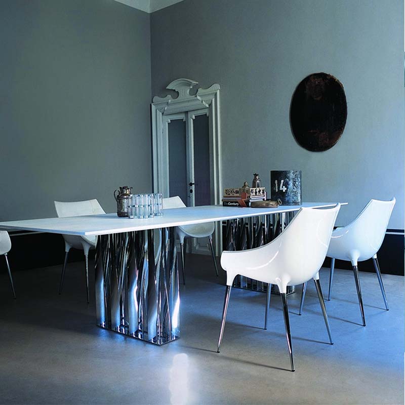 白色款 玻璃鋼餐椅passion dining chair 北歐設(shè)計風(fēng)格不銹鋼休閑椅