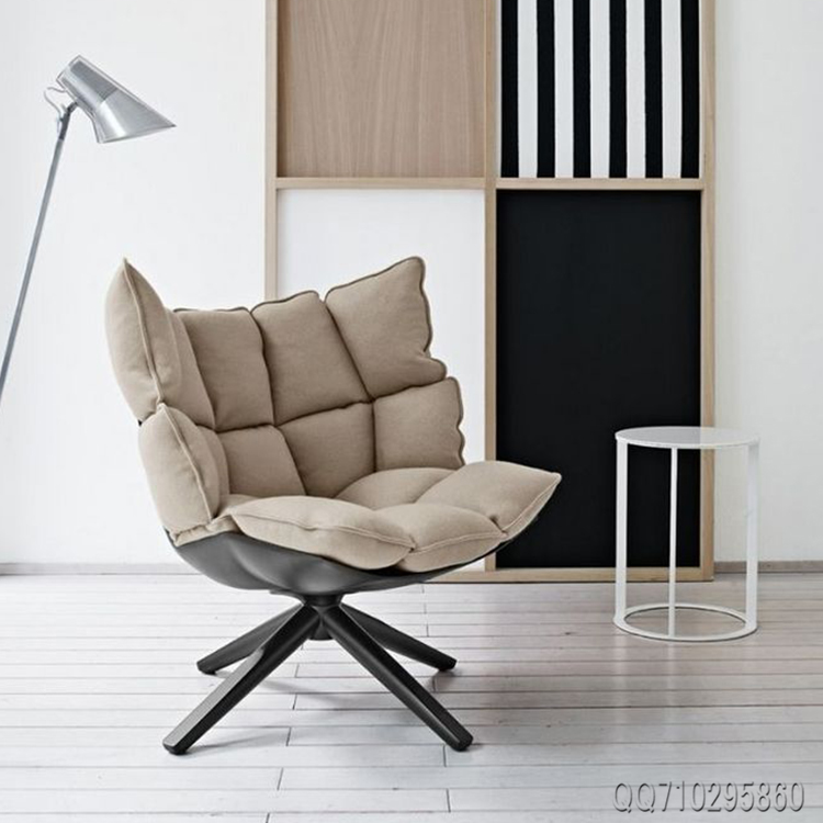 灰色款稻殼椅肌肉玻璃鋼稻田洽談酒店休閑椅Lueasygi Husk chair Patricia Urquiola