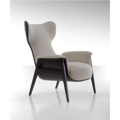 木質(zhì)休閑沙發(fā)Cerva Chair北歐會(huì)所別墅實(shí)木布藝椅酒店西餐廳咖啡館