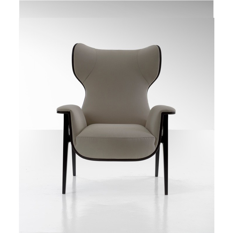 木質(zhì)休閑沙發(fā)Cerva Chair北歐會(huì)所別墅實(shí)木布藝椅酒店西餐廳咖啡館