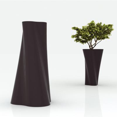 玻璃鋼瓶 花器溫頓花器 花盆 樣板房擺件 對比 陰陽 大小頭倒置花瓶