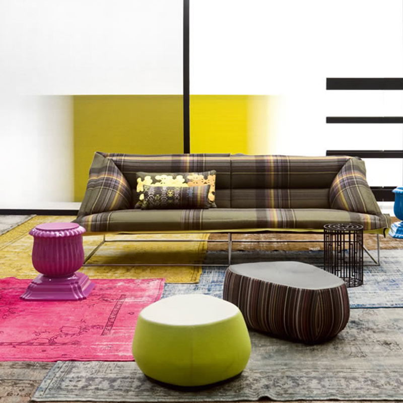 定制玻璃鋼休閑腳踏茶幾Moroso Fjord pouf 兩用不規(guī)則腳凳樣板房腳蹬