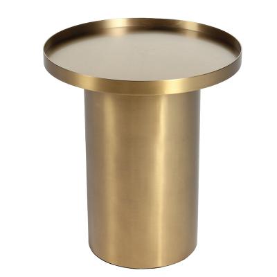 六款新品Domenico Mula意式極簡(jiǎn)圓柱形茶幾香檳金玫瑰咖啡桌土豪金茶角幾