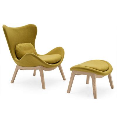 布藝款懶人沙發(fā)椅特價(jià) 現(xiàn)貨北歐休閑休閑椅椅酒店樣板房 玻璃鋼椅  lueasygi Lazya Armchair