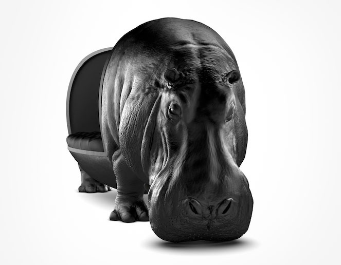 Hippo chair河馬動(dòng)物椅 設(shè)計(jì)師玻璃鋼家具會(huì)所D雕塑沙發(fā) Maximo Riera