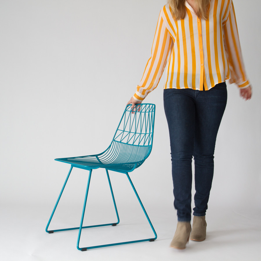 BEND LUCY CHAIR 露西椅 鐵線不銹鋼餐椅 戶外網(wǎng)格休息椅