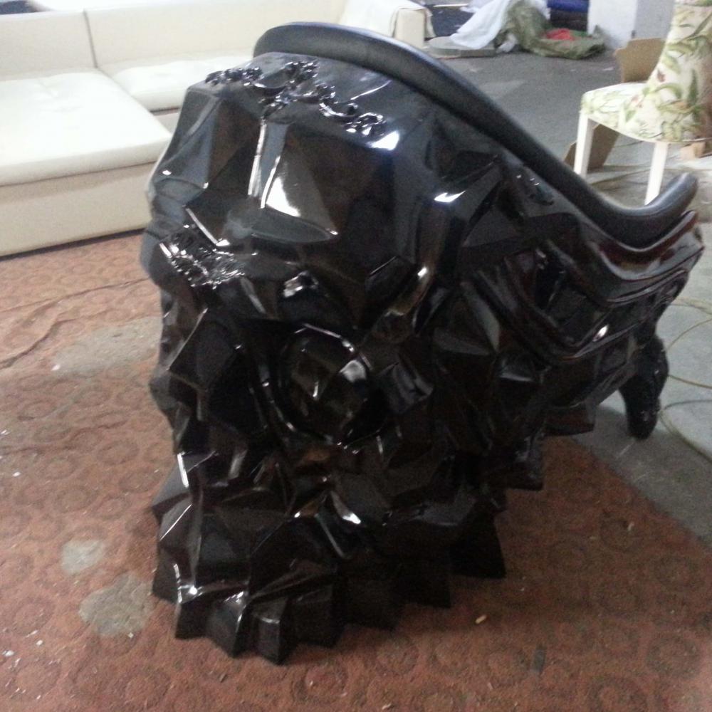 Maximo Riera 骷髏頭椅 骷髏頭沙 玻璃鋼骷髏頭創(chuàng)意椅骷髏頭雕塑