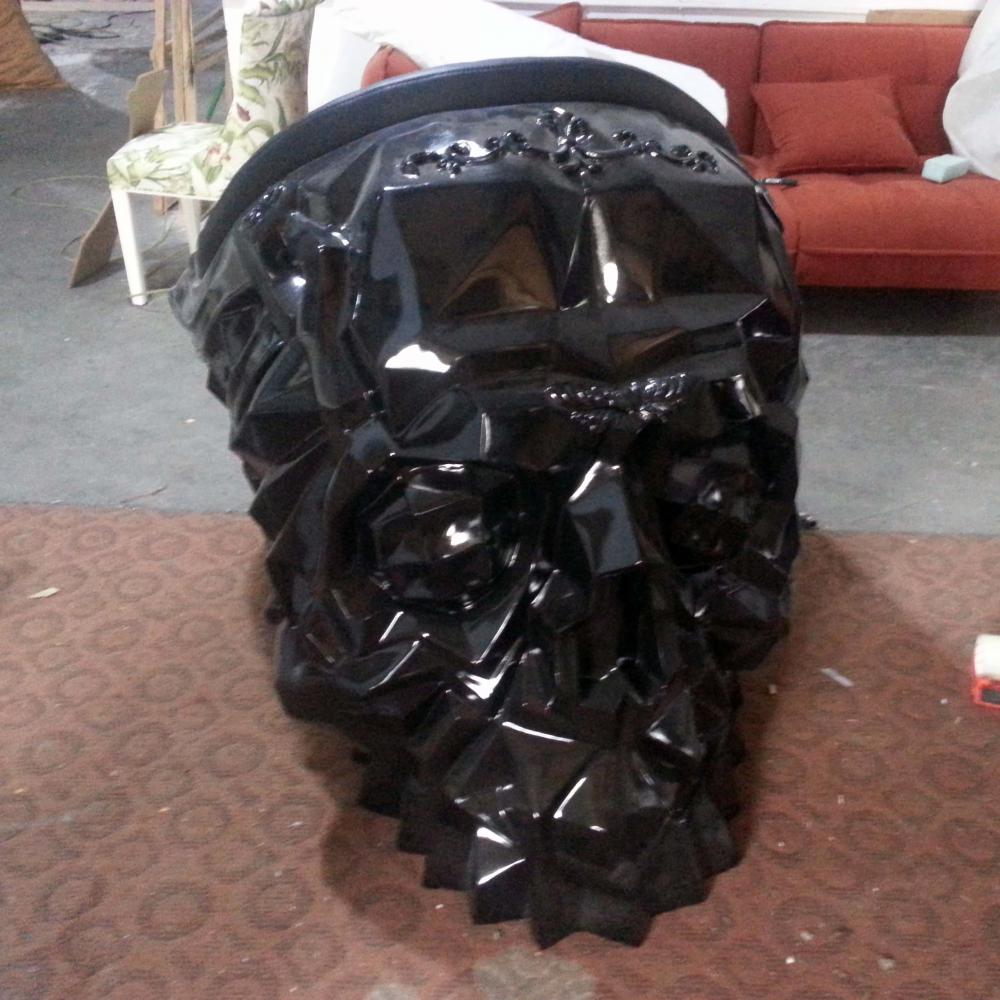 Maximo Riera 骷髏頭椅 骷髏頭沙 玻璃鋼骷髏頭創(chuàng)意椅骷髏頭雕塑