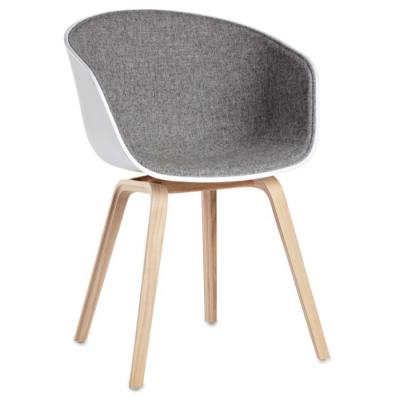 灰色布藝款餐椅HAY半包 丹麥扶手椅AAC21 休閑椅 Hee Welling