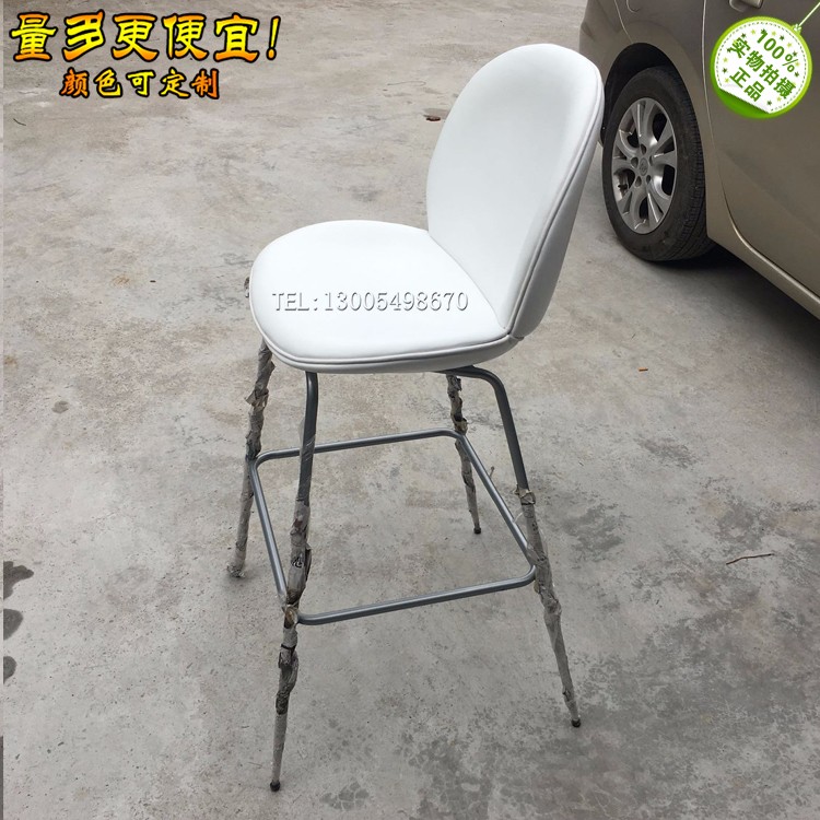 金色腳吧椅 時(shí)尚創(chuàng)意高吧椅 丹麥設(shè)計(jì)師酒吧凳 304不銹鋼電鍍 黑 白 金 銀色