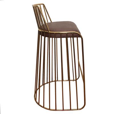 香檳金款復(fù)古吧椅 北歐經(jīng)典不銹鋼現(xiàn)代簡約吧凳 面料規(guī)格顏色可定制 高端家具