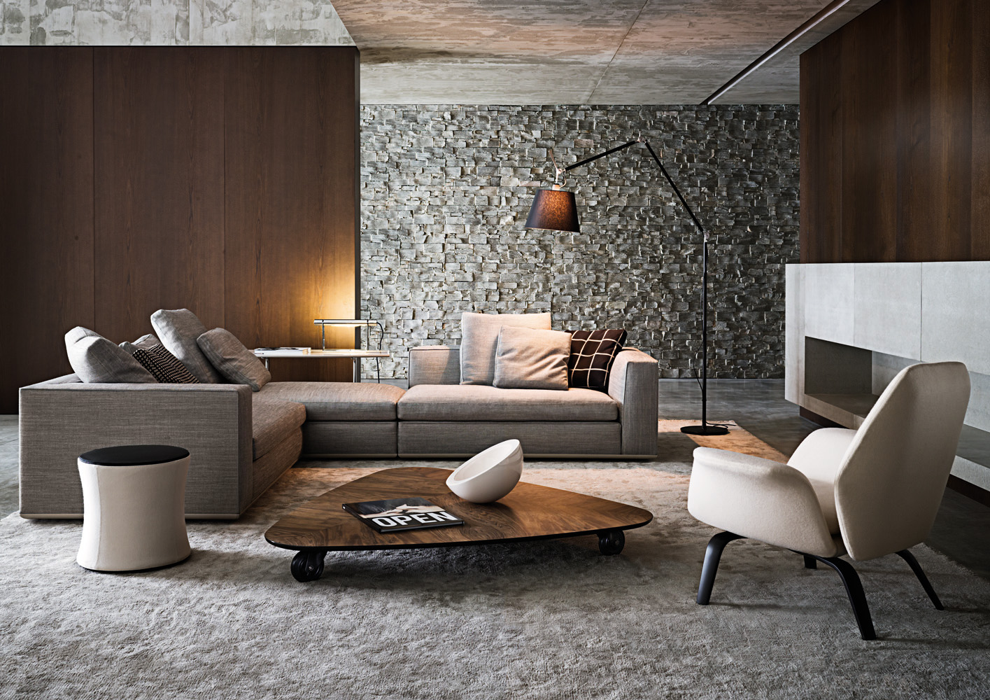 奢侈品家居 現(xiàn)代簡約 Minotti Powell sofa 沙發(fā) 全球高端家具定制