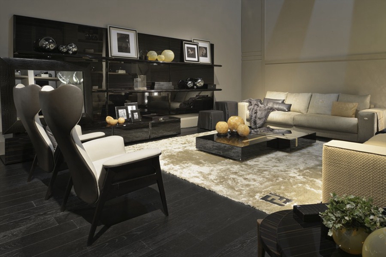 酒店大氣會(huì)客單人沙發(fā)椅fendi casa cerva armchair  商務(wù)洽談椅