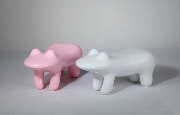 定制款 坐凳青蛙椅兒童坐凳家具換鞋凳玻璃鋼兒童玩家飾物