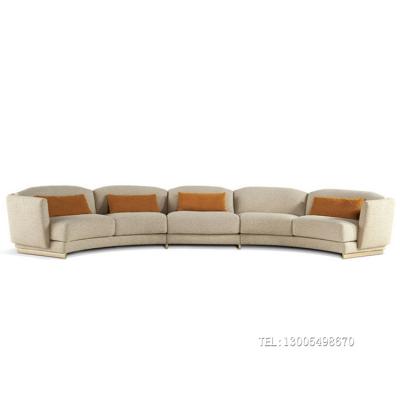 半圓形沙發(fā) 法國家具沙發(fā) 高端定制規(guī)格面料可定制弧形半月形Rochebobois