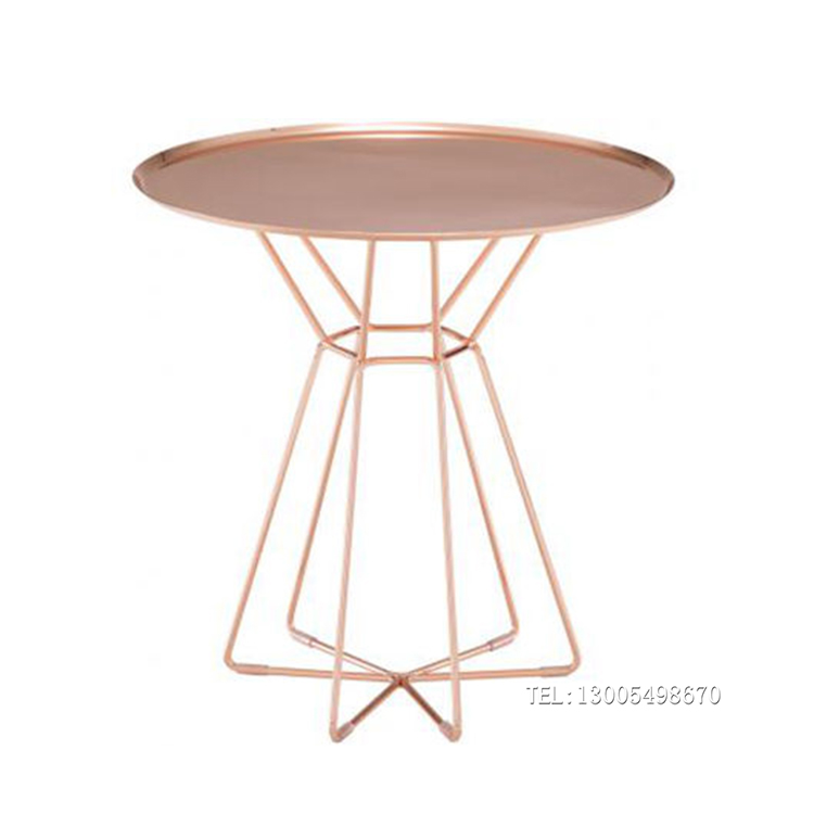 高端定制 法國(guó)家具寫(xiě)意空間邊幾  茶幾角幾五金 電鍍金色黃色黑色