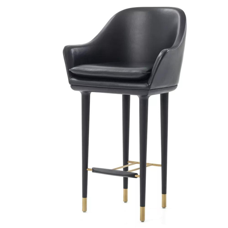 不銹鋼電鍍包腳 中式北歐經(jīng)典吧臺椅月球吧椅酒吧椅酒店會所KTV