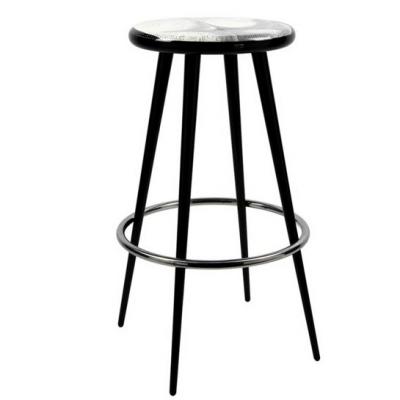 設(shè)計師作品 五金電鍍高腳椅 酒店KTV 酒吧 面包店餐廳  餐椅 酒吧凳