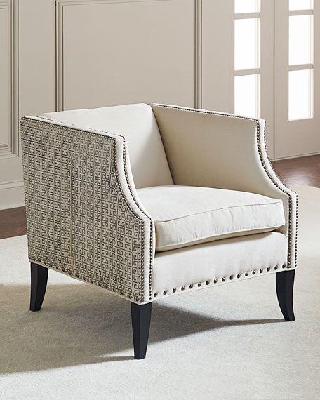 面料規(guī)格顏色可定制Alanis Leather Accent Chair 全球高端家具定制