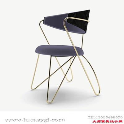 北歐創(chuàng)意設(shè)計(jì)師家具 304不銹鋼電鍍金屬腳休閑椅 高品質(zhì)餐椅 美容院會(huì)所酒店