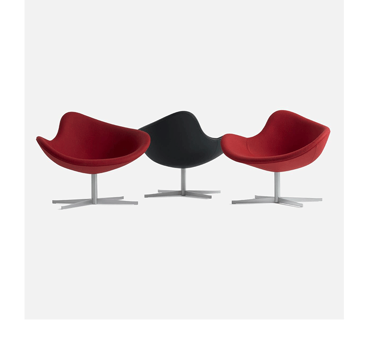 創(chuàng)意設(shè)計師家具旋轉(zhuǎn)椅 酒店咖啡廳矮背休閑椅 玻璃鋼不銹鋼腳電腦餐椅