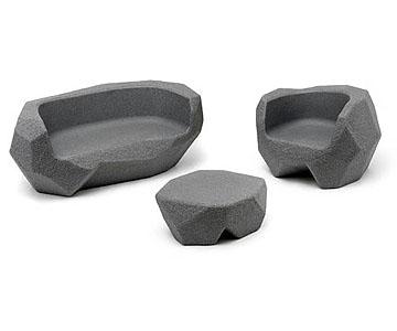 意大利玻璃鋼家具 石頭家族 兒童長椅 矮桌 定制家具 商場家用戶外公共