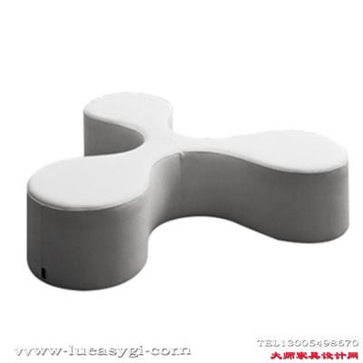 創(chuàng)意設(shè)計(jì)師家具 玻璃鋼漆面 布藝 皮沙發(fā)矮凳  商場酒店展廳公共