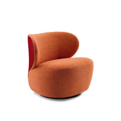 北歐玻璃鋼休閑沙發(fā)客廳書房椅 矮設(shè)計(jì)師休閑椅 360度旋轉(zhuǎn)單人 面料顏色可定制