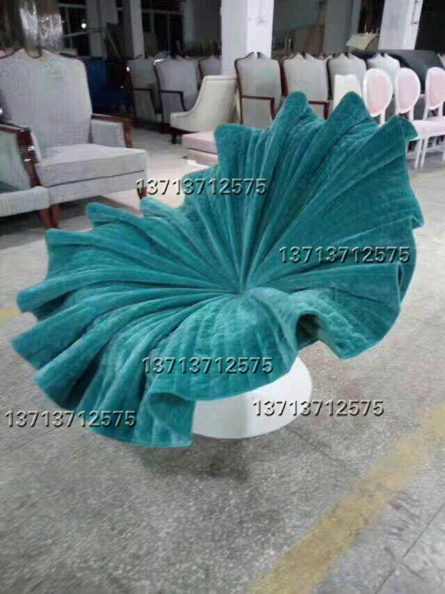 實(shí)物玻璃鋼椅 花瓣扶手椅花朵椅設(shè)計(jì)師椅酒店別墅家具