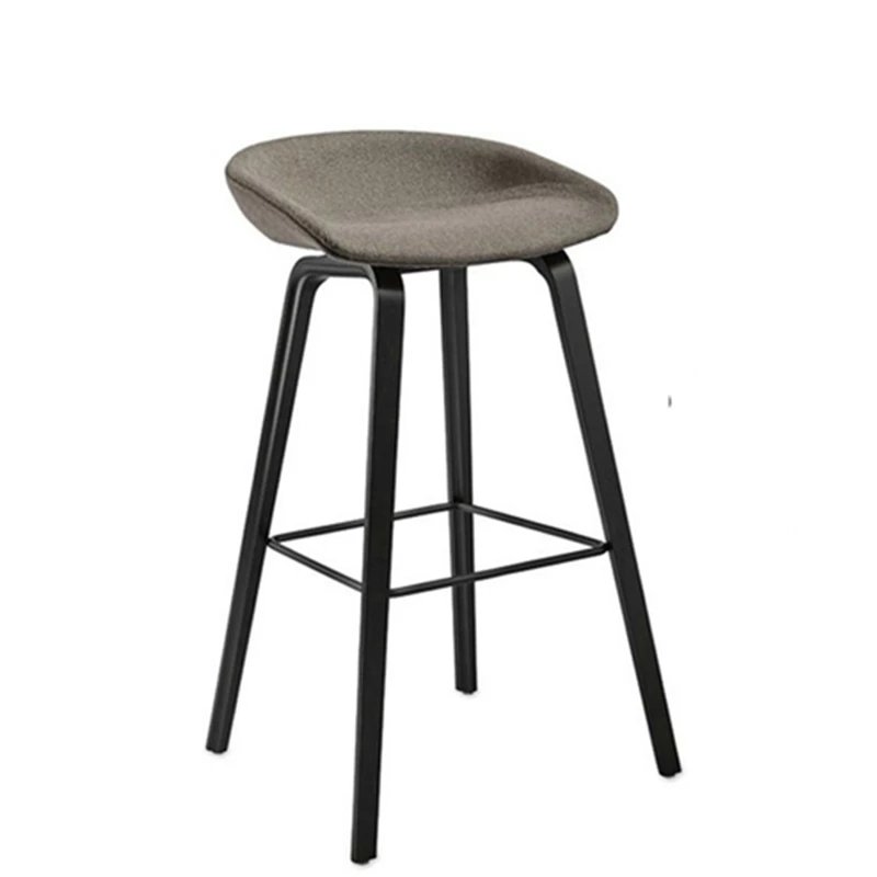 HAY吧椅全軟包AAS33 坐墊木腳吧臺(tái)椅丹麥 Hee Welling