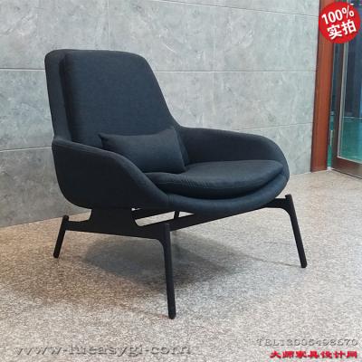 休閑椅 北歐設(shè)計師設(shè)計  顏色面料可定制 PU超纖皮真皮家具公共椅
