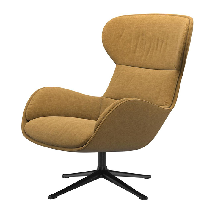 2019新品 休閑旋轉椅 地產會所樣品房雷諾扶手椅子 BoConcept