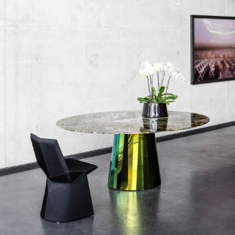 ClassiCon  Pli  餐桌 圓桌 茶幾辦公桌 展廳輕奢 酒店會(huì)所會(huì)堂 高端不銹鋼鏡面反光表面