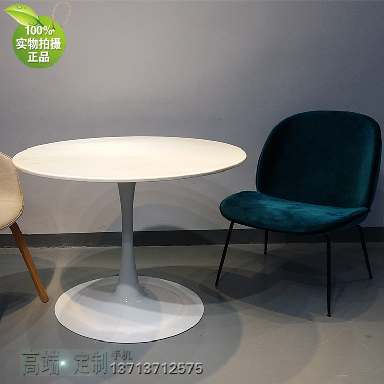 五金腳大理石1米直徑餐桌 大圓盤腳 堅固穩(wěn)定壓不倒 規(guī)格顏色定制 酒店會議餐廳 辦公桌