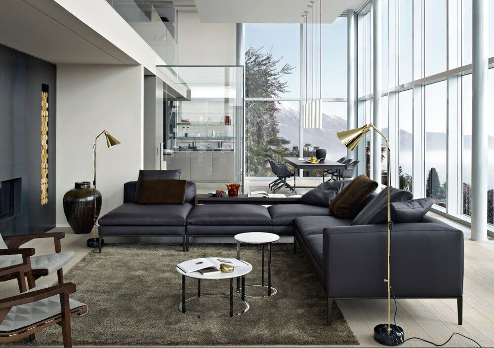 大牌沙發(fā) B&B Italia Michel Corner Sofa by Antonio Citterio  Chaplins5 chaplins 五金不銹鋼底架