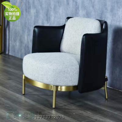 休閑椅 高檔會所沙發(fā) 高檔沙發(fā)椅 繃帶椅 鐵烤漆不銹鋼電鍍布藝仿真皮   Armchair