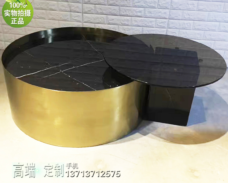 北歐簡(jiǎn)潔輕奢家具邊茶幾 不銹鋼鏡面大理石多邊形腳 別墅異形菱形 大全