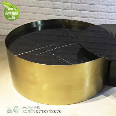 茶幾大全 北歐簡(jiǎn)潔輕奢家具邊幾 不銹鋼電鍍無(wú)指紋大理石 別墅會(huì)所酒店