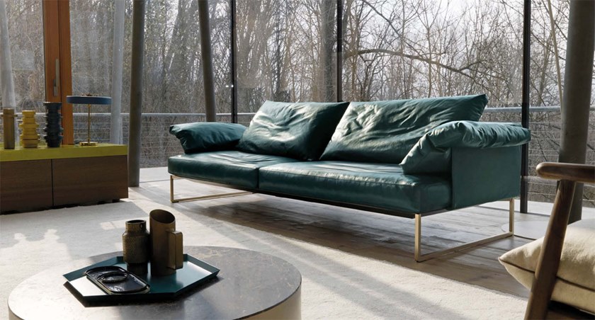 新品新款沙發(fā) 單人多人貴妃沙發(fā) Désirée divani ARLON  Leather sofa Matteo Thun & Partners