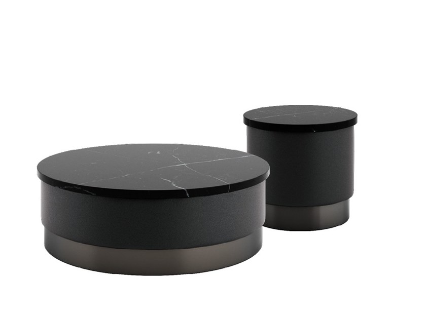 多款軟包茶幾大全 皮革布藝茶幾凳子椅子 Tacchini PASTILLES Round marble coffee table by Studiopepe