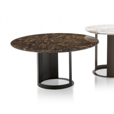五金大理石茶幾Bodema CI  Round marble coffee table by Carlotta Manzoni