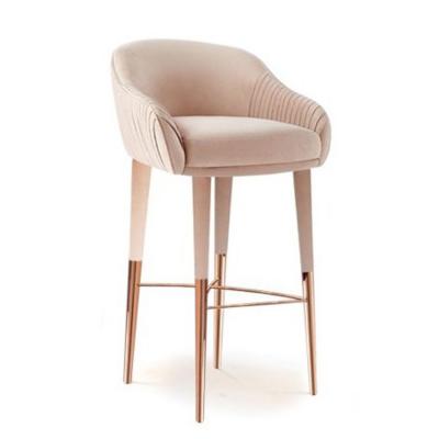 Duquesa系列餐椅沙發(fā) 休閑椅 2016新品上市 不銹鋼雙色電鍍金色腳 Duquesa & Malvada KATE Barstool 絨布特效處理高腳吧椅