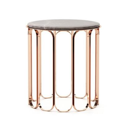 2019年新款茶幾邊幾角幾 Laskasas謝麗爾大理石圓邊幾 不銹鋼電鍍鐵烤漆鋼化玻璃實(shí)木桌面 經(jīng)典和豪華