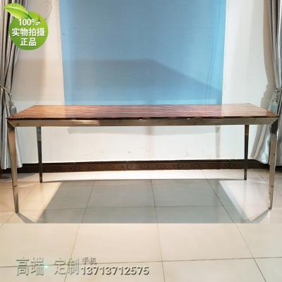 家的感覺溫馨溫度 展廳餐廳酒店大堂 會所 辦公大班桌 三角形不銹鋼電鍍槍黑