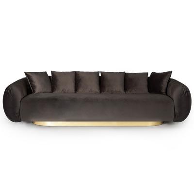 腹部肚子子宮沙發(fā)幸福家具 不銹鋼電鍍金色鈦金五金弧形 弧度沙發(fā)