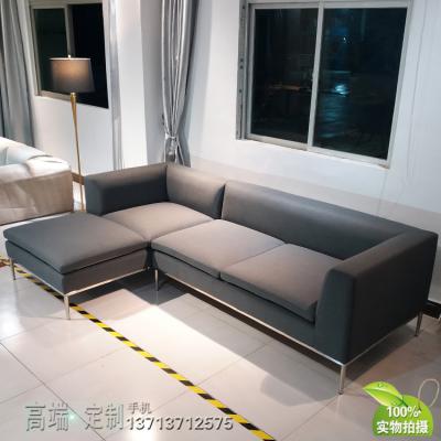 大牌意大利北歐設(shè)計師沙發(fā) Sofa 異形錐形腳架 鐵烤漆不銹鋼電鍍