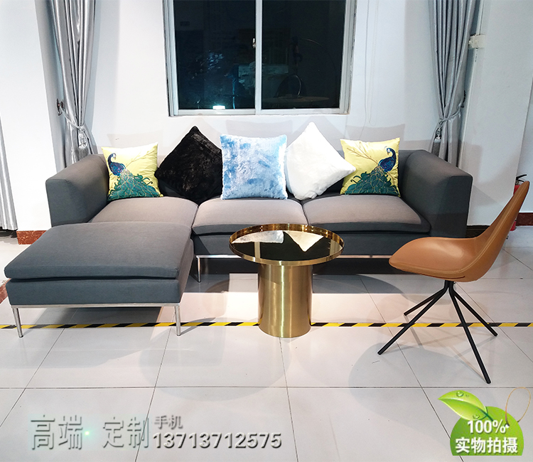 大牌意大利北歐設(shè)計師沙發(fā) Sofa 異形錐形腳架 鐵烤漆不銹鋼電鍍