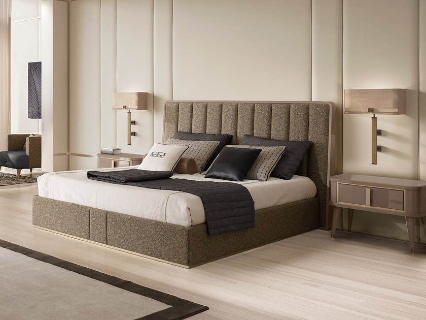 國外設(shè)計師家具床鋪 大中小號 泰晤士河畔里士滿床 不銹鋼拉絲電鍍香檳金框架